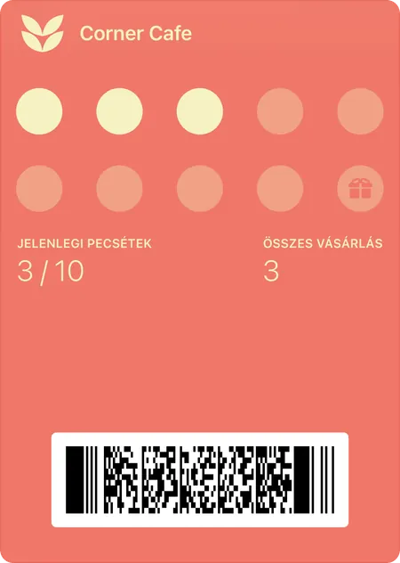 Személyre szabott digitális hűségkártya minta 1