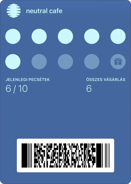 Személyre szabott digitális hűségkártya minta 3