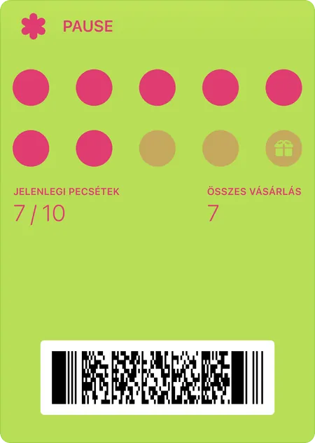 Személyre szabott digitális hűségkártya minta 4